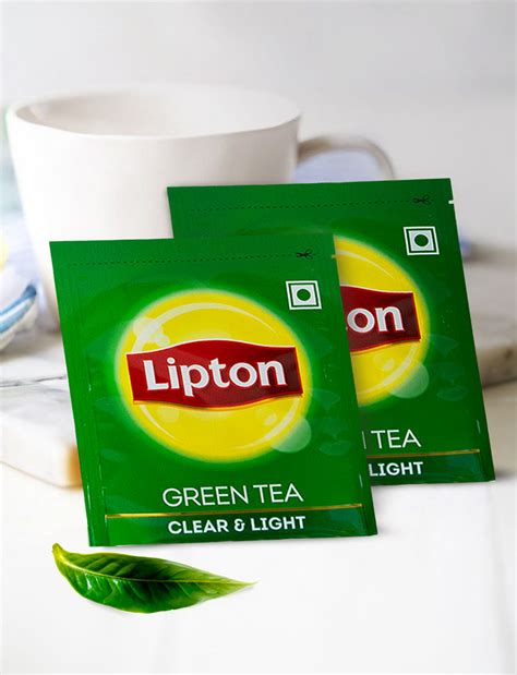 Clear Light Green Tea Bags Size Sachet By Lipton