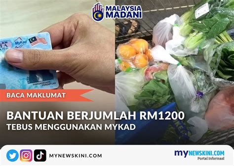 Bantuan Sebanyak Rm Tebus Melalui Mykad Mynewskini