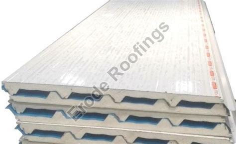 Rectangular Polished Aluminium White Puf Roofing Sheets For