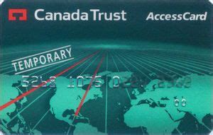 Bank Card Canada Trust Access Card TD Canada Trust The Toronto