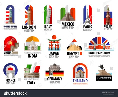 Countries World Vector Logo Design Template Stock Vector (Royalty Free ...