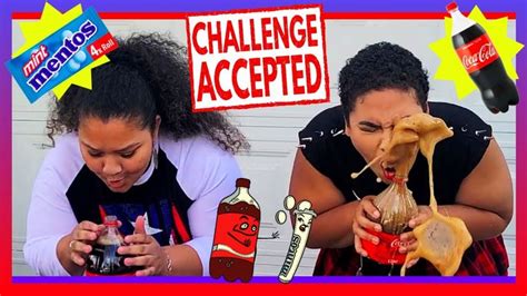 Girls Accepted Mentos And Coke Challenge Mentos And Coke Challenges Girl