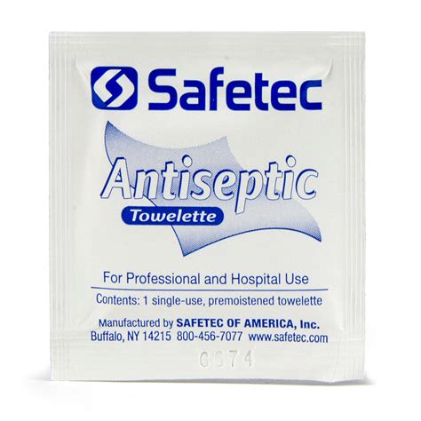 Safetec Antiseptic Wipes Towelettes | AED Superstore - 38400