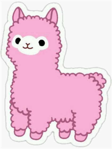 Pink Llama Sticker For Sale By Michaela8 Redbubble