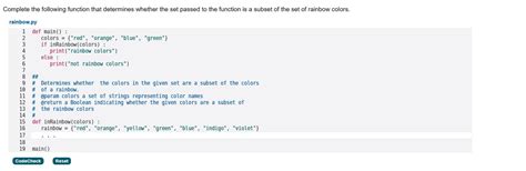 Solved Complete The Following Function That Determines Chegg