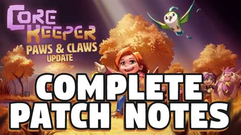 Core Keeper Paws Claws Update Core Keeper Paws Claws Patch Notes