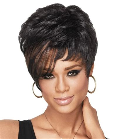 Natural Wig African American Short Hairstyles Wigs for Black Women ...