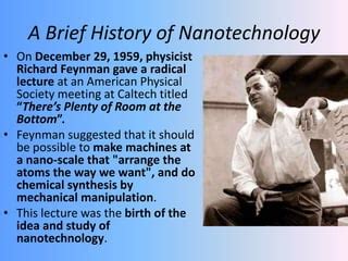 A Overview Of Nanotechnology In Medicine PPT