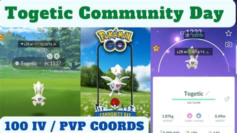 Iv Pvp Togetic Community Day Coordinates Shinycheck Togetic