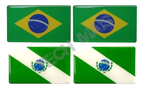 Adesivo Bandeira Do Brasil Resinada Mercadolivre