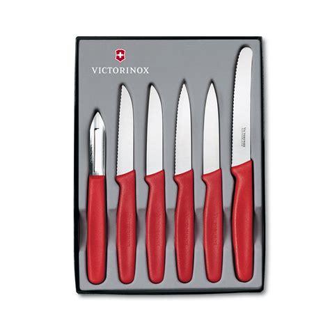 Victorinox Paring Knife Set 6 Piece Red