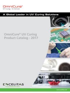 Omnicure Uv Curing Product Catalog Excelitas Omnicure Uv Curing