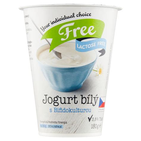 Free lactose free Jogurt bílý s bifidokulturou 180g