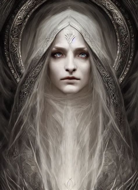 Immortal Majestic Elven Sorceress Wearing A Cloak Stable Diffusion