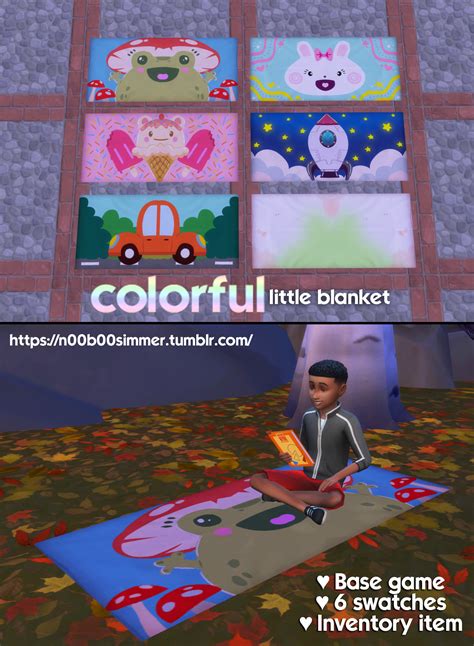 Install Colorful little blanket - The Sims 4 Mods - CurseForge