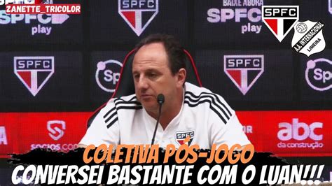 COLETIVA ROGÉRIO CENI EM COLETIVA PÓS VITÓRIA DO SPFC ROGÉRIO CENI