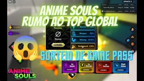 Anime Souls Simulator Saga Rumo Ao Top Global SORTEIO DE GAMEPASS