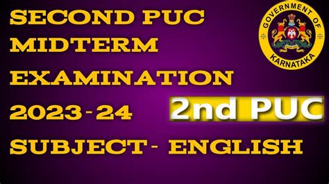 Karnataka 2nd Puc English Model Question Paper 2023 2024 For And Midterm Exams Questions Paper