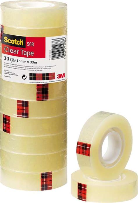 Scotch Transparentes Klebeband 508 10 Rollen 15mm X 33m Nur 3 49 Bei