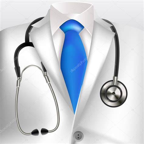 Doctors lab white coat and stethoscope Stock Vector Image by ©asakosakura #53529645