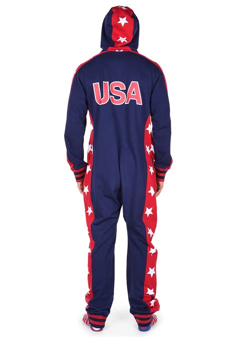 Men's Tipsy Elves USA Stars Jumpsuit Costume