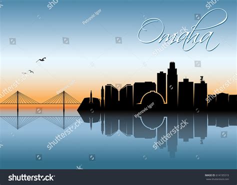 Omaha Skyline Nebraska Vector Illustration Stock Vector (Royalty Free ...