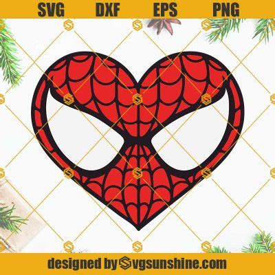 Spiderman Heart Svg Spider Heart Svg Superhero Valentine Svg