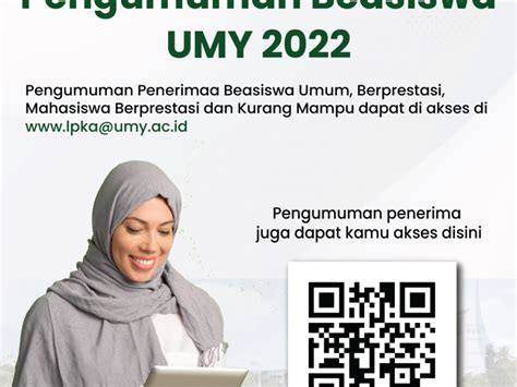 Pengumuman Hasil Seleksi Akhir Beasiswa Universitas Muhammadiyah