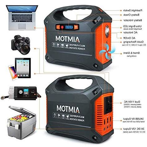 AIMTOM Portable Solar Generator 42000mAh 155Wh Energy Inverter