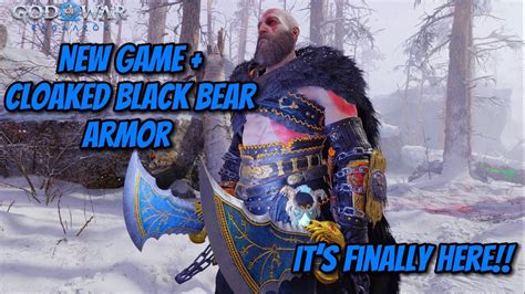 New Game Cloaked Black Bear Armor Set God Of War Ragnarok YouTube