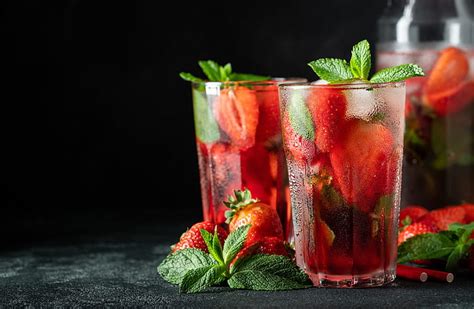 Fruta Vaso Comida Bayas Fresas Fondo De Pantalla Hd Wallpaperbetter