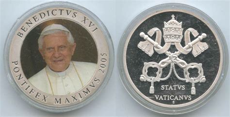 Vatikan Italien Kirchenstaat Rom Medaille Pa Papst Benedikt