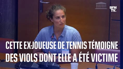 Angélique Cauchy ancienne joueuse de tennis témoigne à l Assemblée