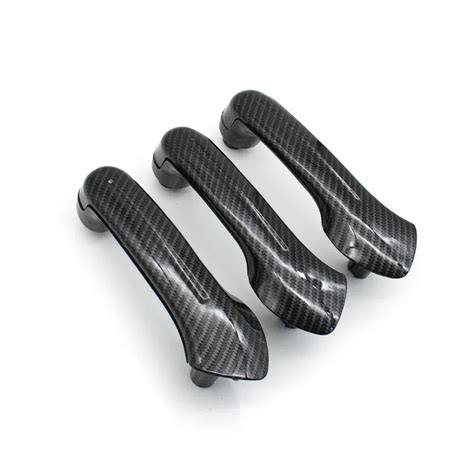 Carbon Fiber Car Interior Door Grab Handles Cover And Window Switch