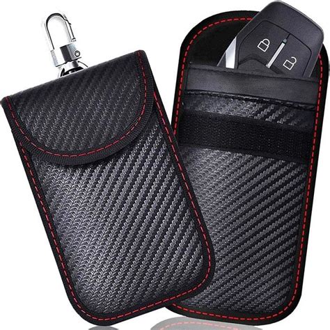 Lot de 2 Mini Etui Anti RFID Clé Voiture Portable Pochette Anti RFID