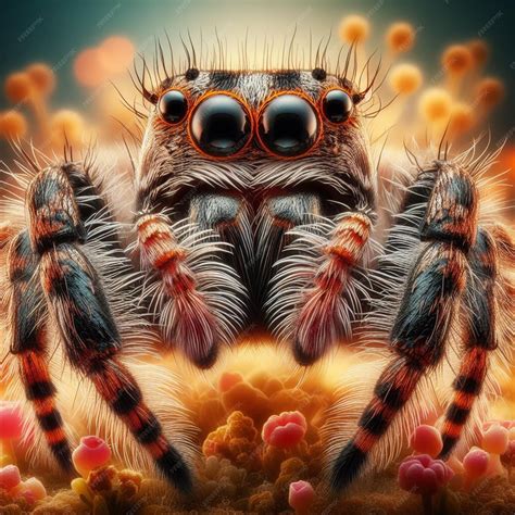 Premium Photo Spider Macro Photography