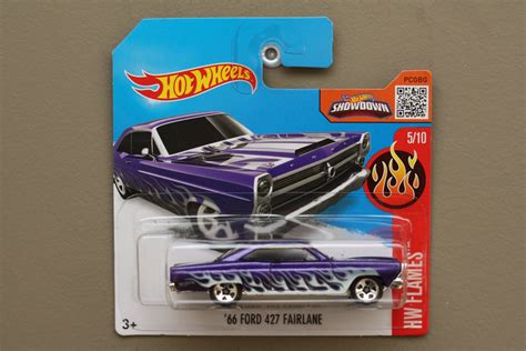 Hot Wheels 2016 HW Flames 66 Ford Fairlane 427 Purple