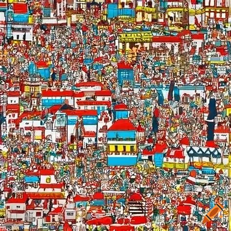 Where S Waldo Puzzle Illustration On Craiyon