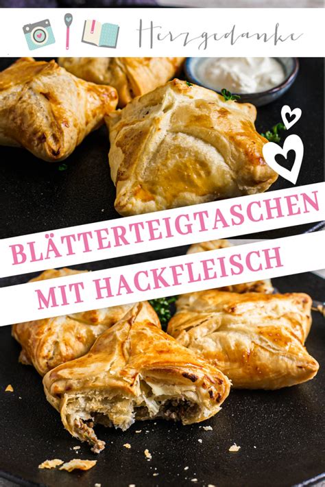 Blätterteigtaschen mit Hackfleisch