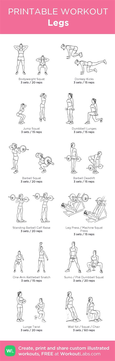 Legs My Visual Workout Created At • Click Through To