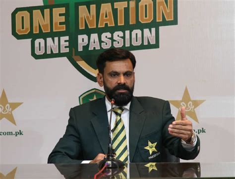 Mohammad Hafeez speaks to the media while announcing his international ...