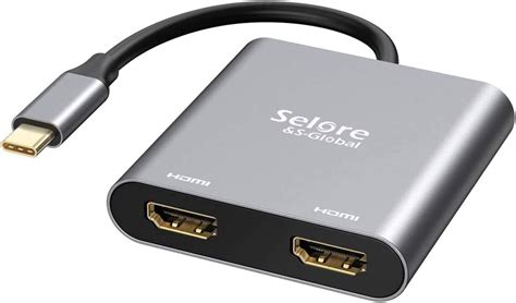 Selore And S Global Usb C To Dual Hdmi Adapter 4k60hz Amazonde Computers And Accessories