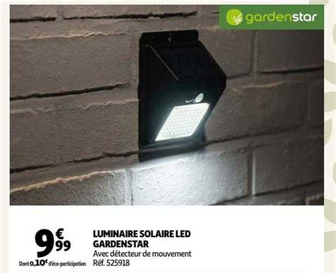 Offre Luminaire Solaire Led Gardenstar Chez Auchan