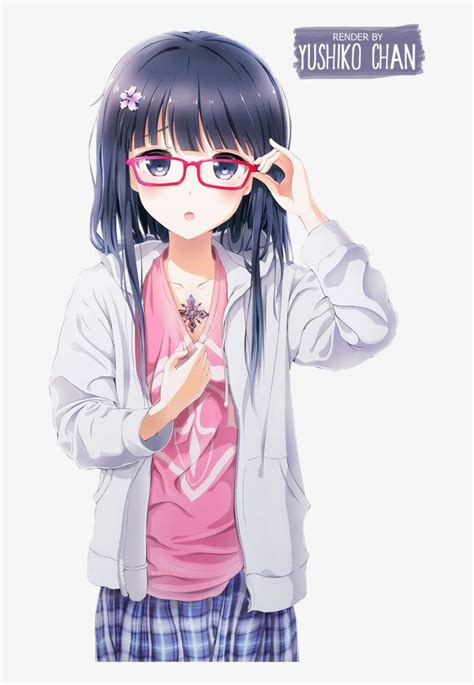 Cute Anime Girl With Glasses Wallpapers Wallpaper Cave