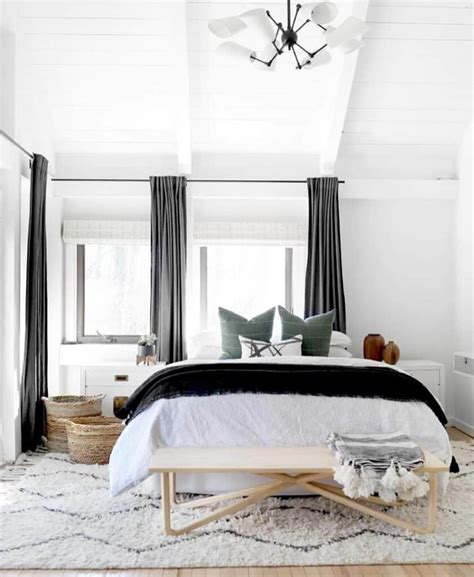 Shag Rug Adds Warmth to White Bedroom - Soul & Lane