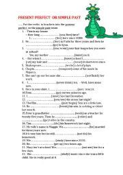 Present Perfect Or Past Simple Esl Worksheet By Olga Aragones