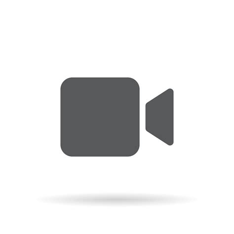 Video call icon vector isolated on white background. Social media