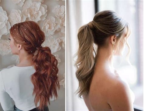 Wol Loves Nine Romantic Bridal Ponytails Weddingsonline