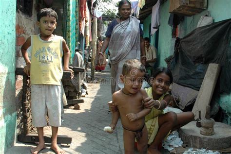 Slum Dwellers Of Kolkata India Editorial Stock Image Image