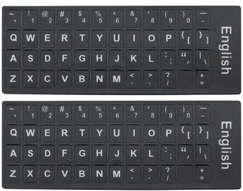 Buy 2 PCS Universal English Keyboard Stickers for PC Computer Mac ...